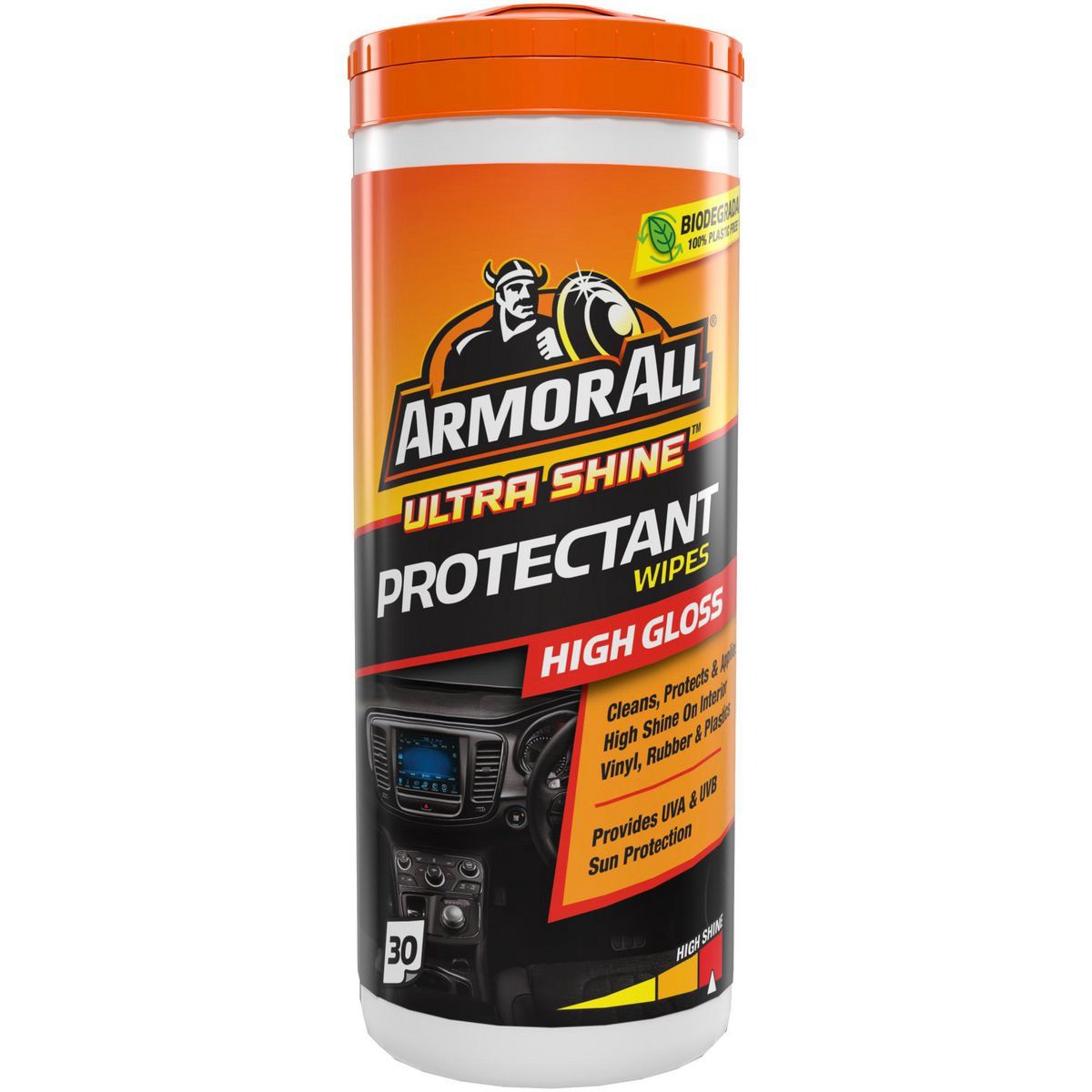 Armor All Protectant Gloss Wipes 30 Pk - AUSWPTC-30-1ANZ Auto