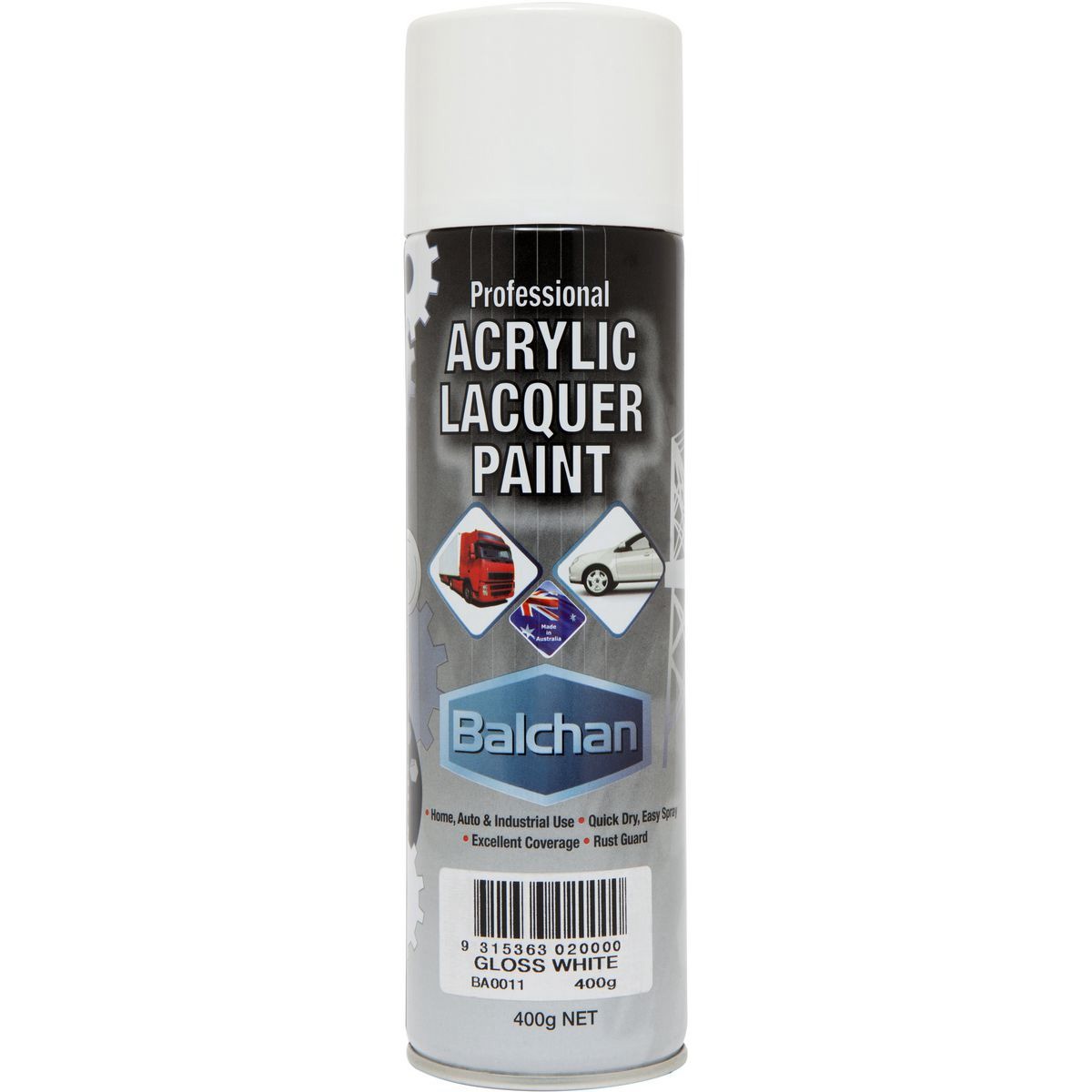 Balchan Acrylic Gloss White 400g - BACRYL011 Auto