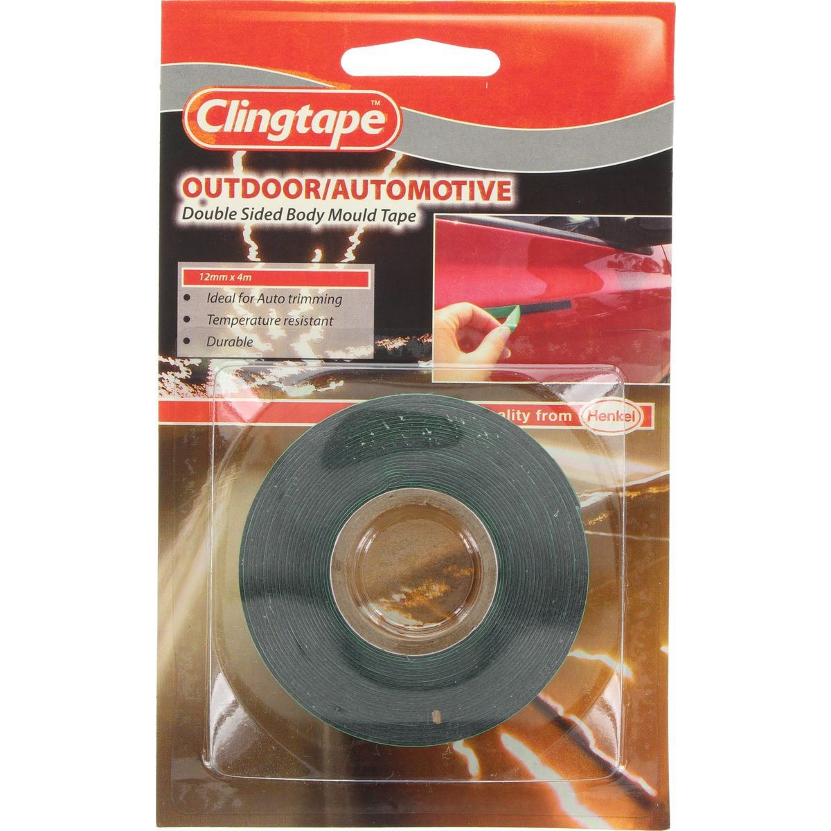 Clingtape Automotive Double Sided Tape 12mm x 4m - 679043 Plumbing