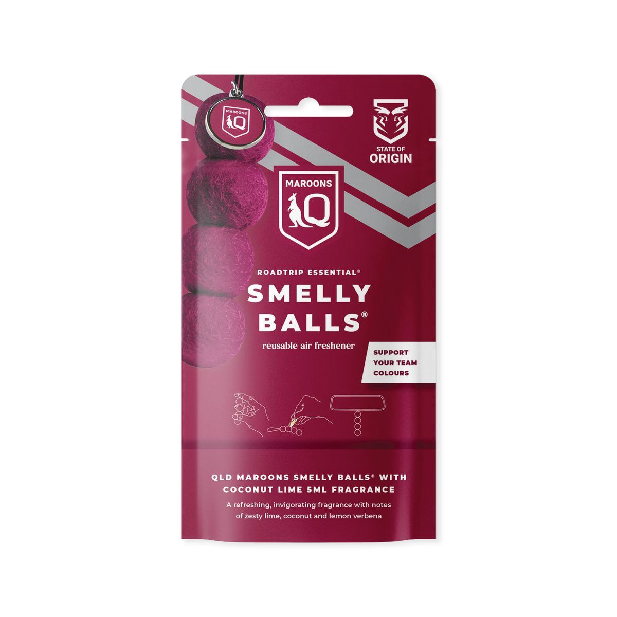 QLD Smelly Balls Reusable Car Air Freshener Set - QSO445A Auto