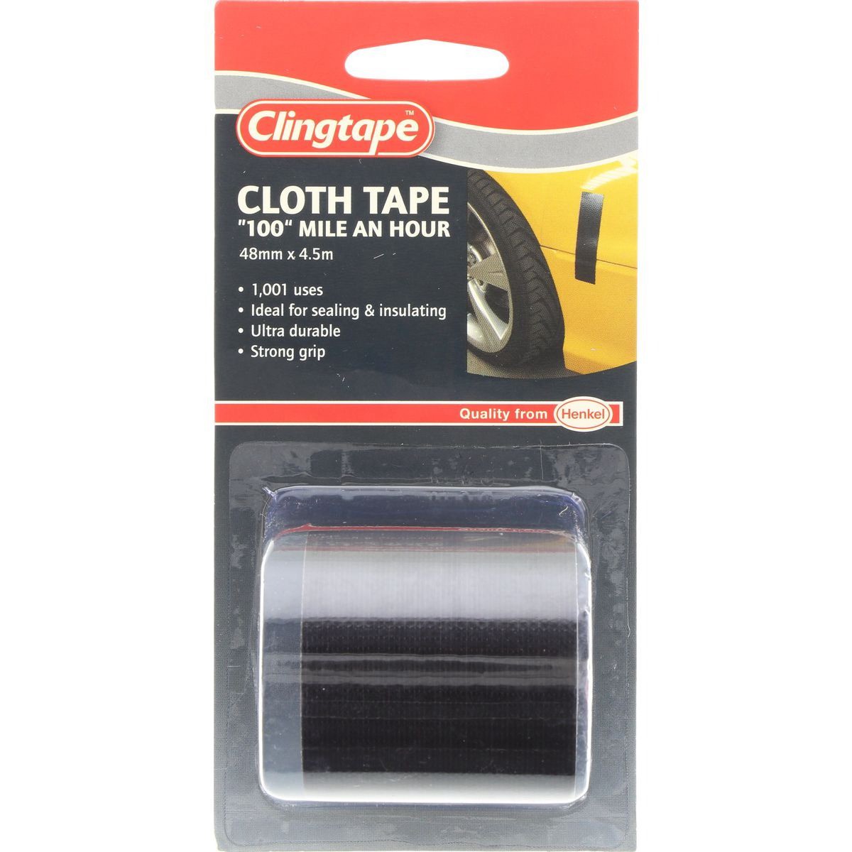 Clingtape Cloth Tape Black 48mm x 1.5m - 680212 4WD Brake Parts Workshop Tool
