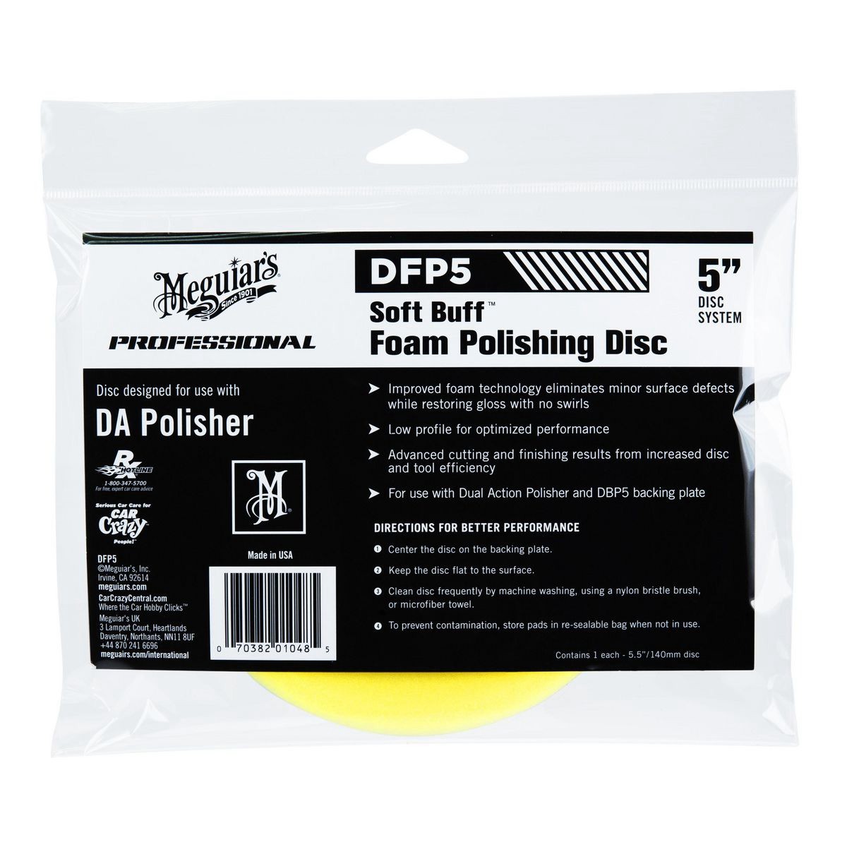 Meguiar's Soft Buff DA Foam Polishing Pad 5.5in 140mm - DFP5 4WD Brake Parts