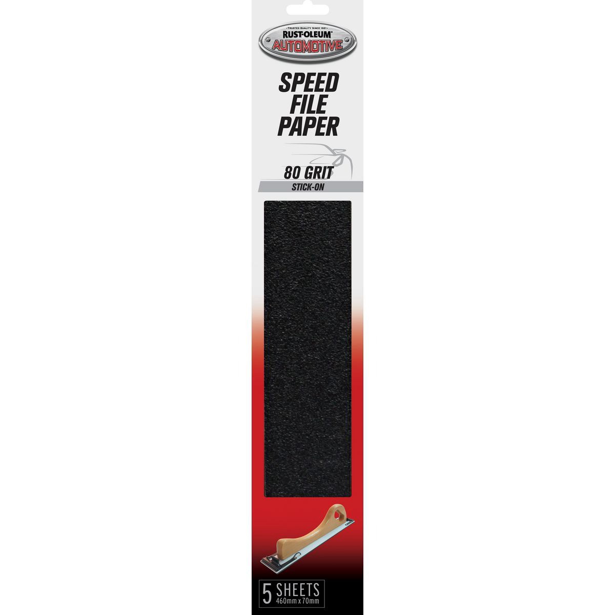 Rust-Oleum Automotive Speed File 80 Grit 5 Pack - 367649 Auto