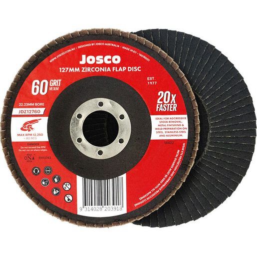 Josco Flap Disc 127mm 60g Zirconia - JDZ12760 Auto