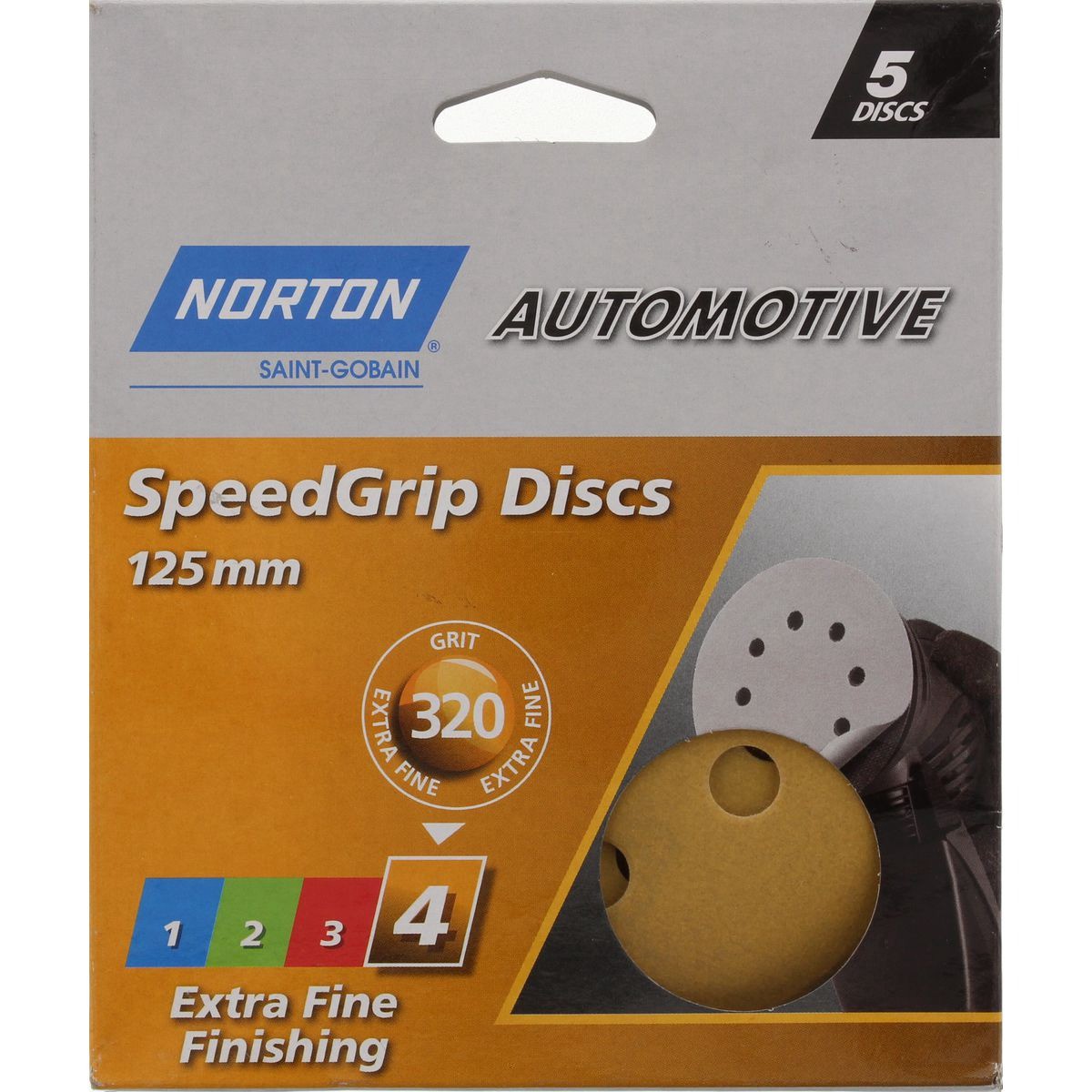 Norton Speedgrip Disc Step 4 5pk 125mm - 66623321787 Auto