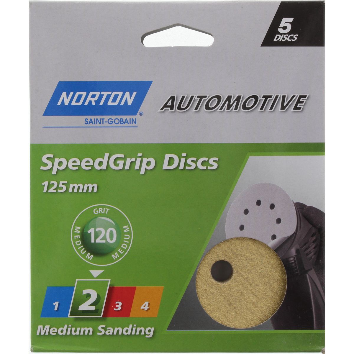 Norton Speedgrip Disc Step 2 5pk 125mm - 66623321785 Auto