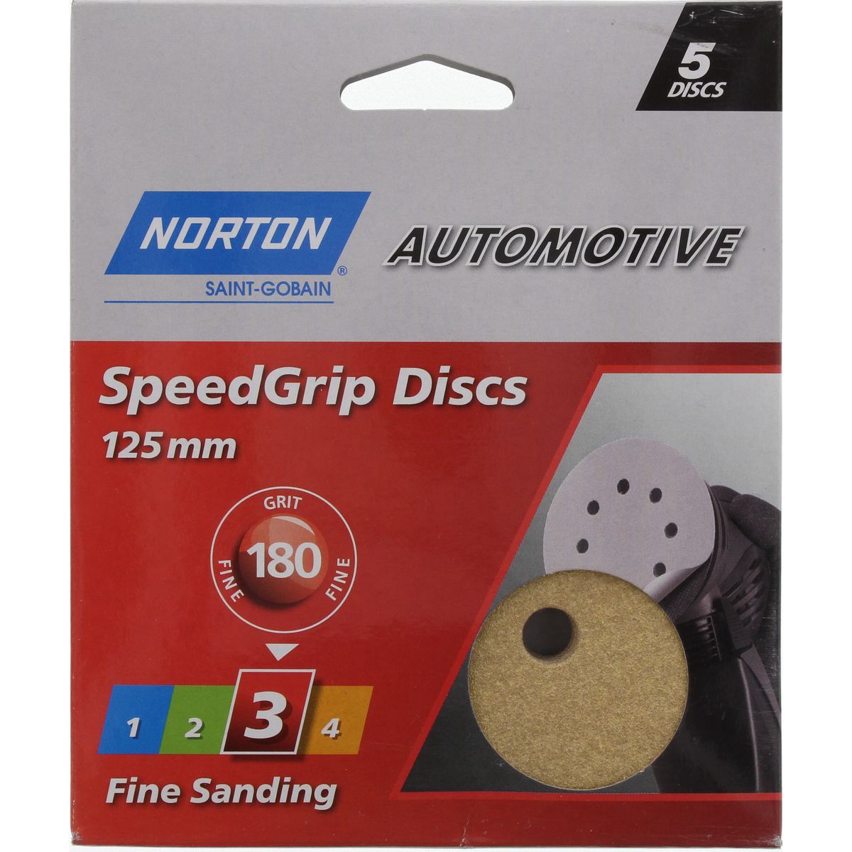 Norton Speedgrip Disc Step 3 5pk 125mm - 66623321786 Auto