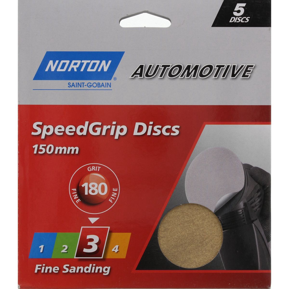 Norton Speedgrip Disc Step 3 5pk 150mm - 66623321782 Auto