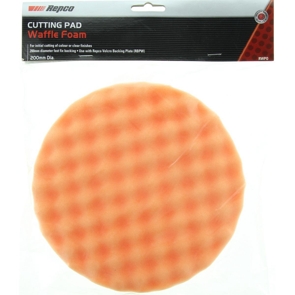 Repco 8In 200mm Waffle Foam Cutting Pad - RWPO 4WD Brake Parts Workshop Tool