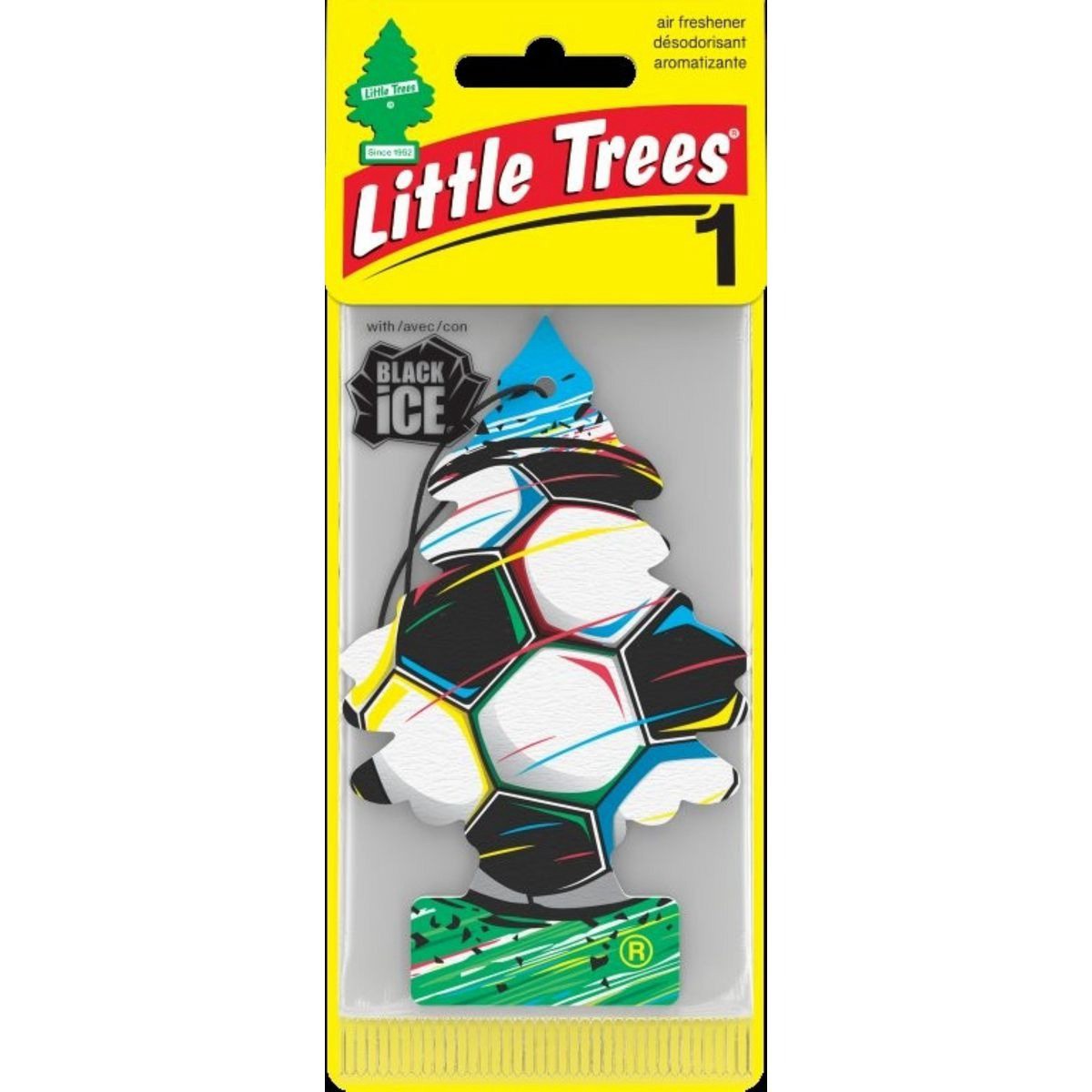 Little Trees Air Freshener Soccer Black Ice 1pk - U1P-17458 Auto