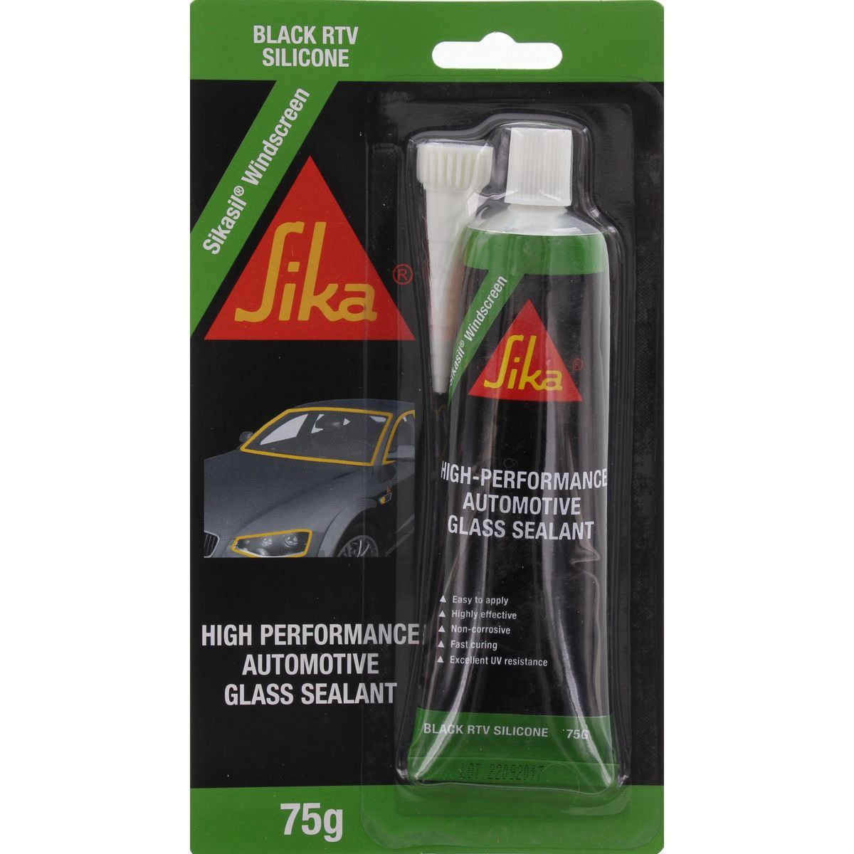 Sikasil Windscreen Sealant Black 75g - 478299 Workshop Tool