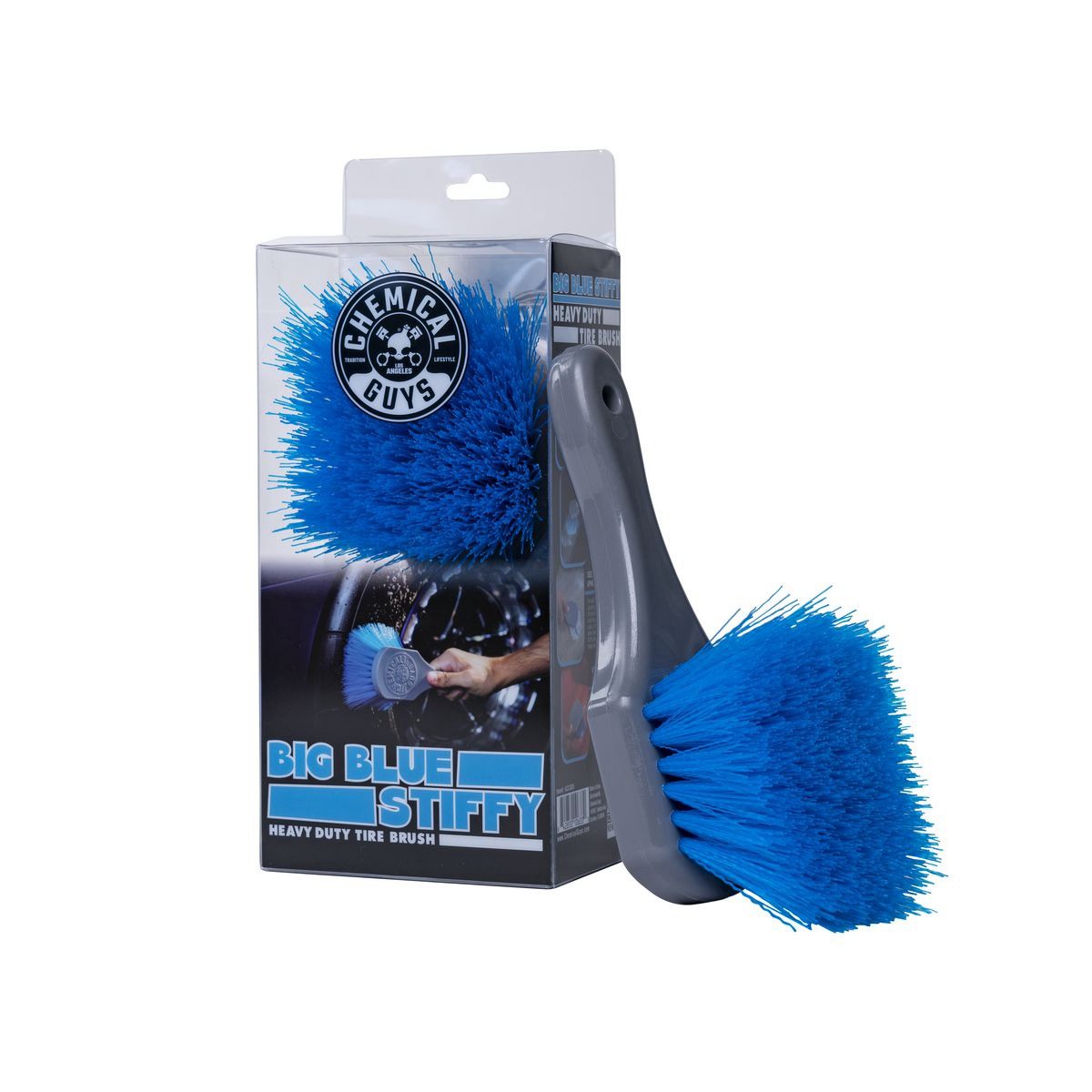 Chemical Guys Big Blue Stiffy Heavy Duty Tyre Brush - ACCG05 Workshop Tool