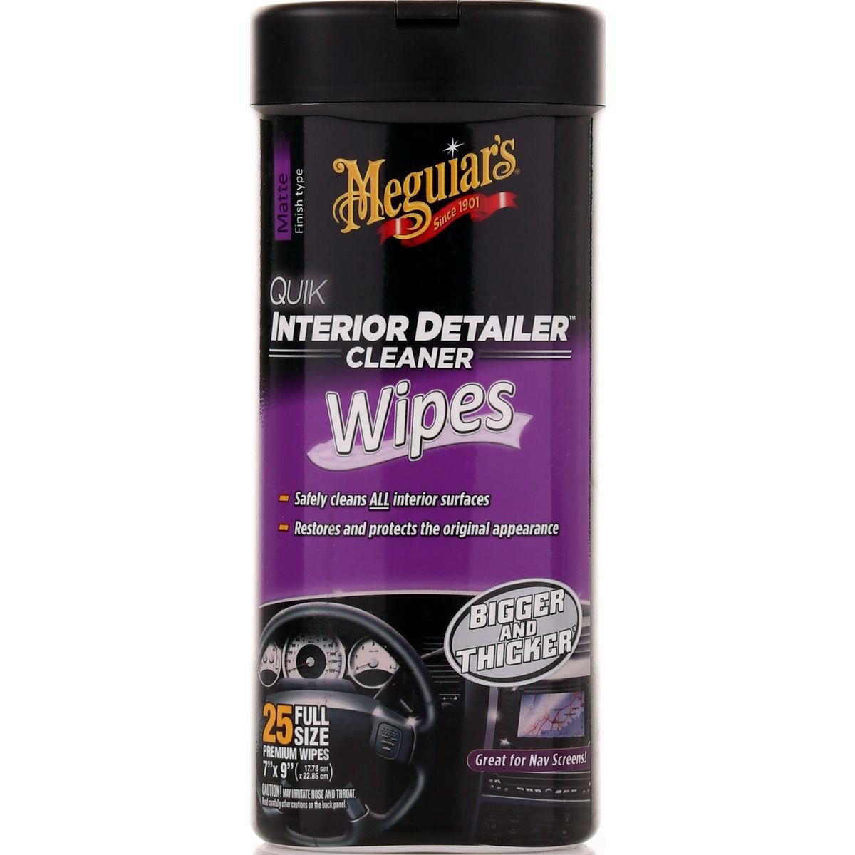 Meguiar's Quik interior Detailer Wipes 25pk - G13600 Car Interior Workshop Tool