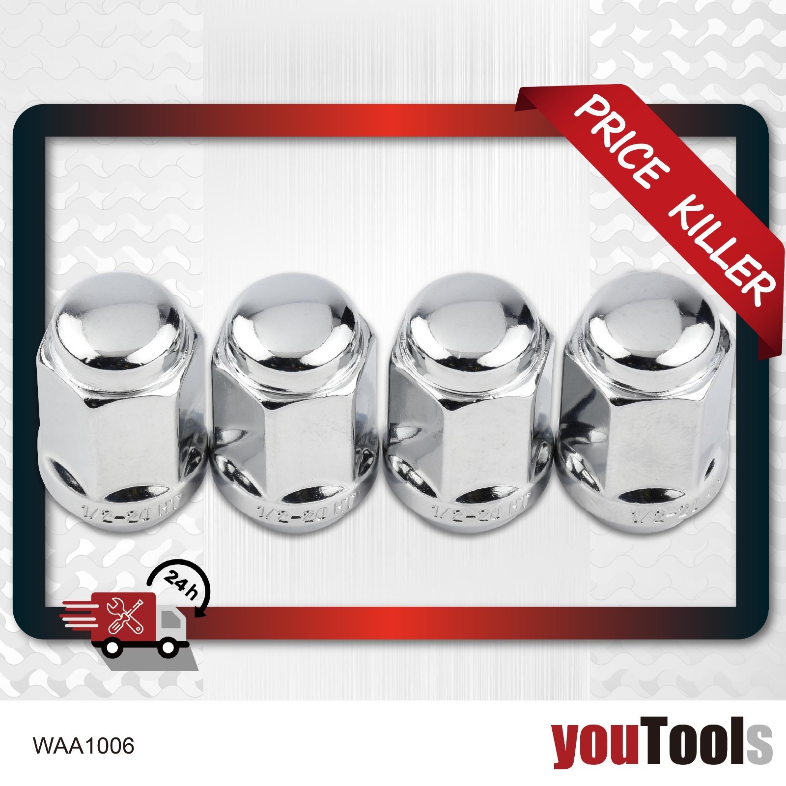 Ford Wheel Lug Nut 19mm Hex 1/2 L35mm D22 FALCON EF EL AU BA BF FG 20 WAA1006