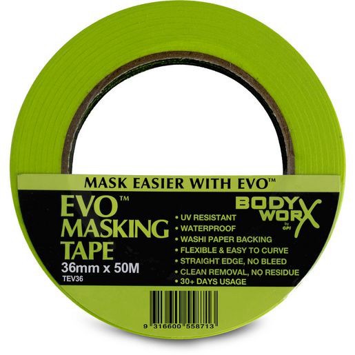 GPI EVO Masking Tape - 36mm x 50m - TEV36 Plumbing