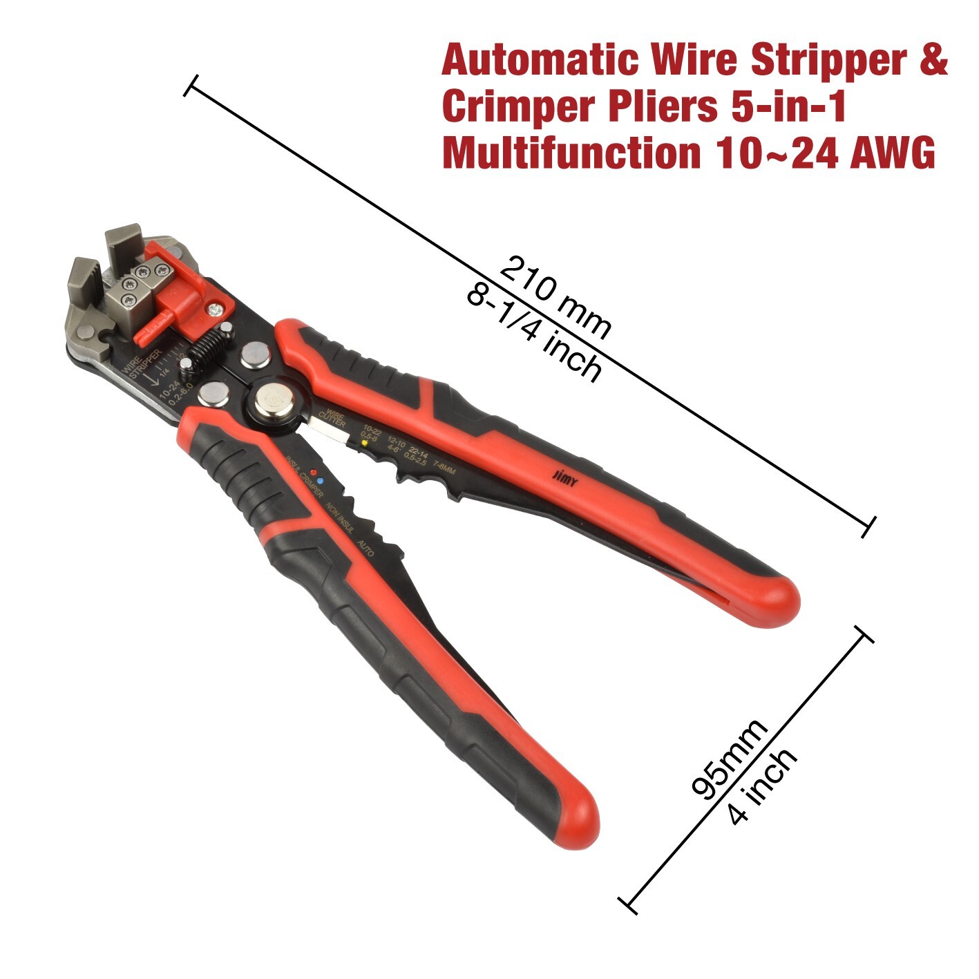 jimy Ignition Wire Terminal Crimp Tool spark plug hand press elec plier stripper