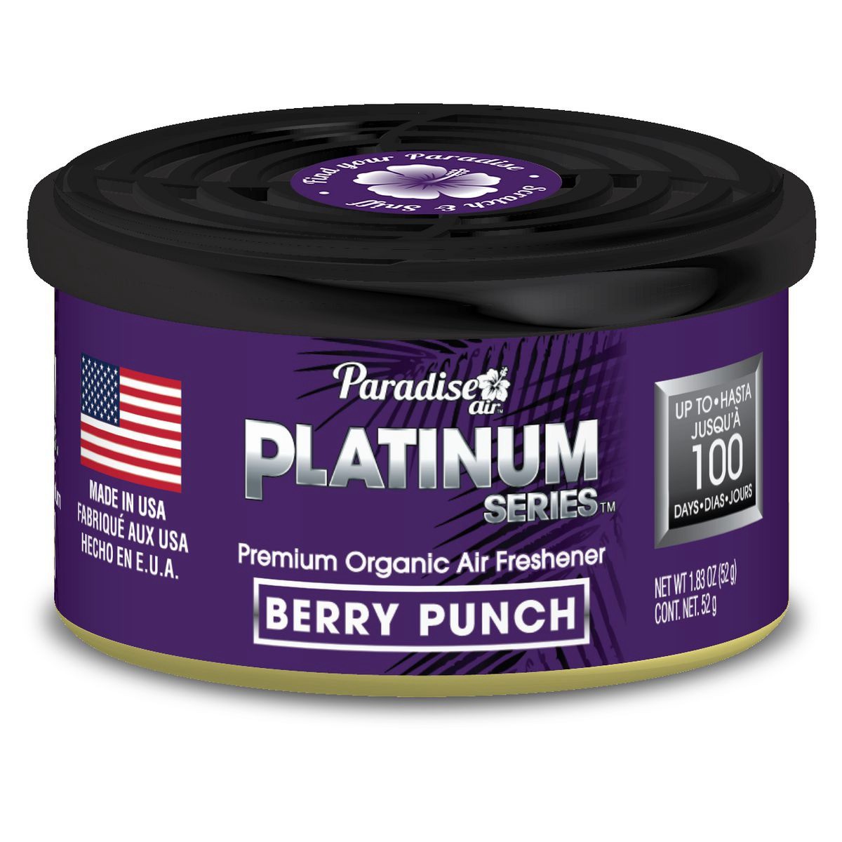 Paradise Air Platinum Series Organic Berry Punch Car Air Freshener - PL-12008PK1