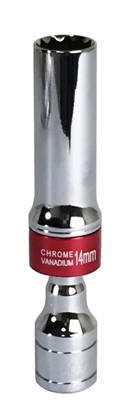 jimy Spark Plug Socket Swivel Type 100mm 14mm NAM5314X100 Chrome Vanadium