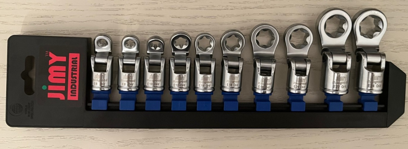 jimy Universal Joint Torx 3/8 Dr Socket Set 10Pc 41.0310.10 Sepcialty E-socket