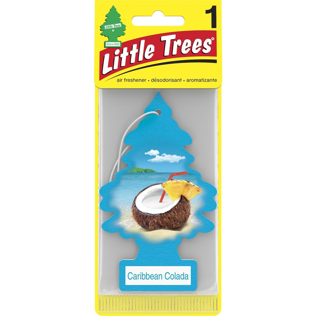 Little Trees Car Air Freshener - Caribbean Colada Scent 1pc - U1P-10324 Auto