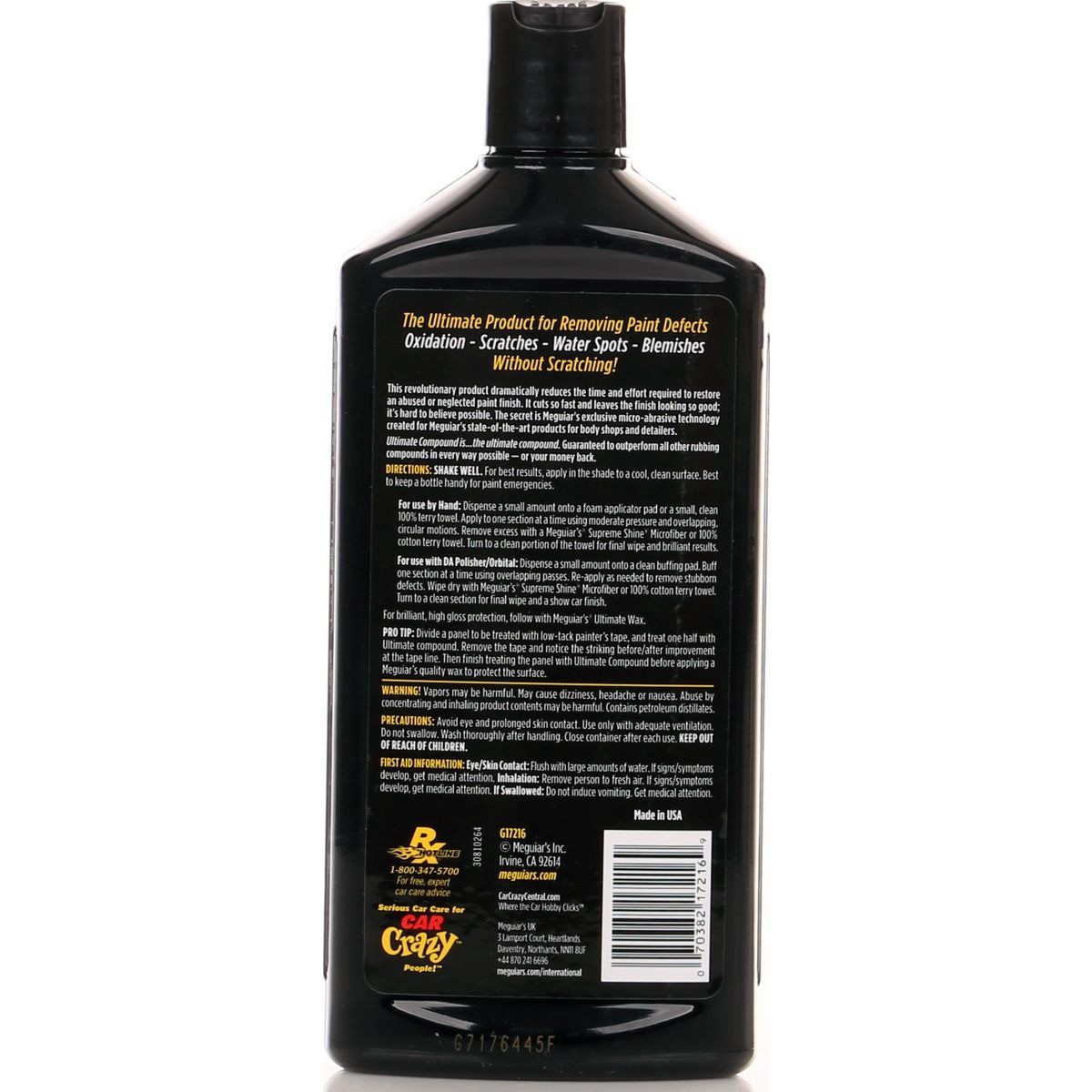 Meguiar's Ultimate Compound 450ml - G17216 Car Interior Workshop Tool