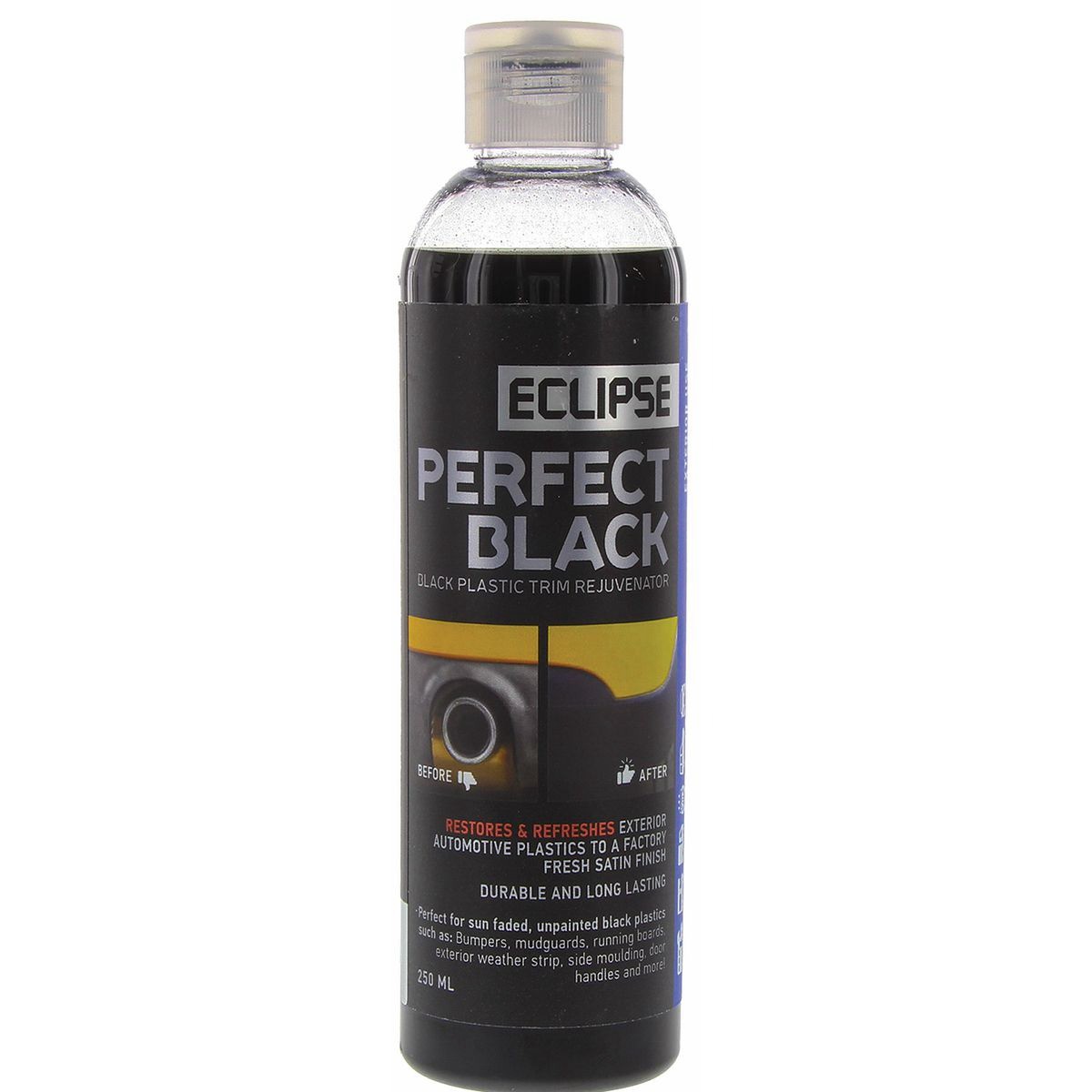 Eclipse Perfect Black Trim Restorer 250ml - EPB250 Car Interior Workshop Tool