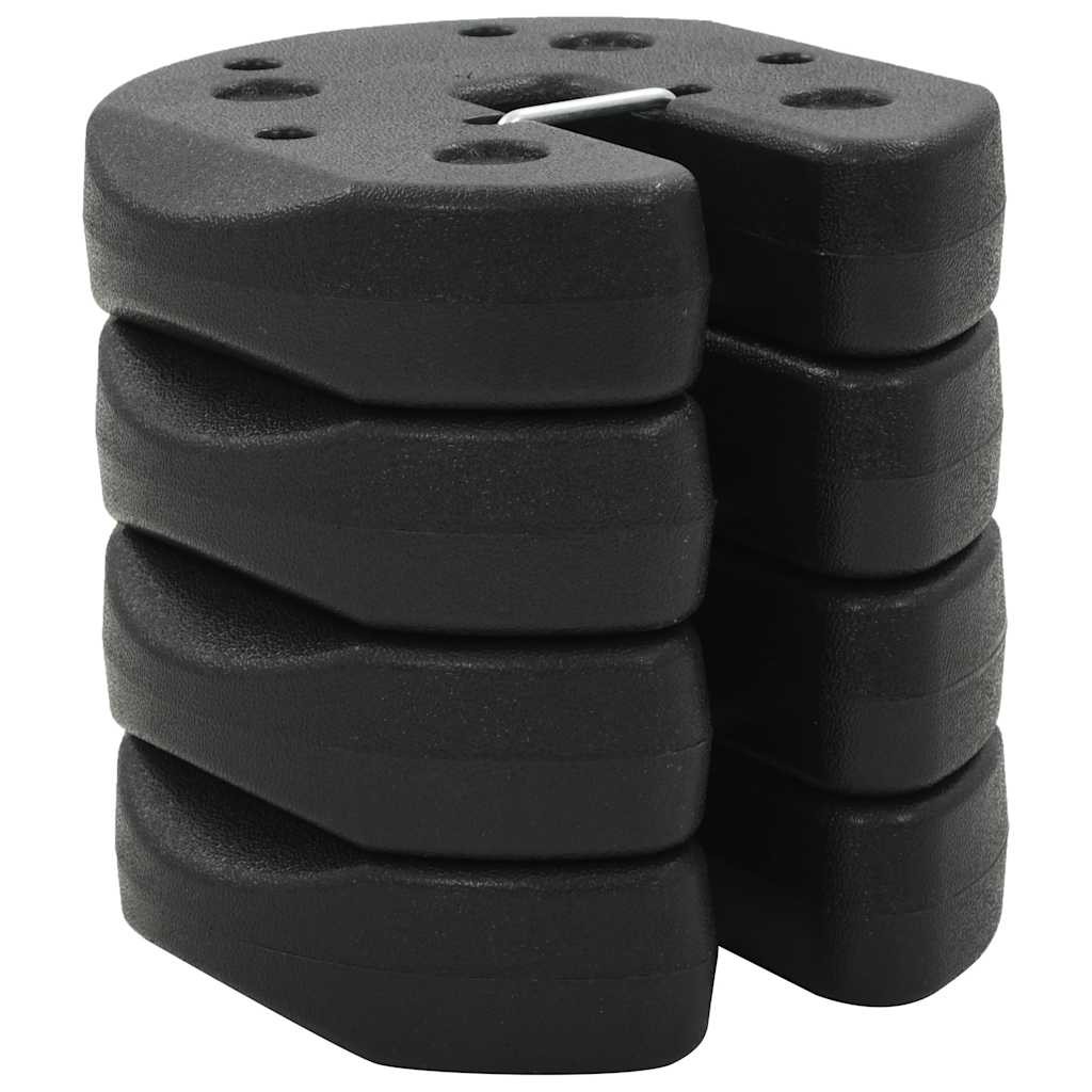vidaXL 4x Gazebo Weight Plates Concrete Black 220x50mm 45210