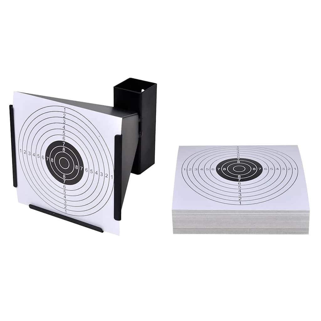 vidaXL Pellet Trap 90829 Black Steel Shooting Target Practice Indoor Range