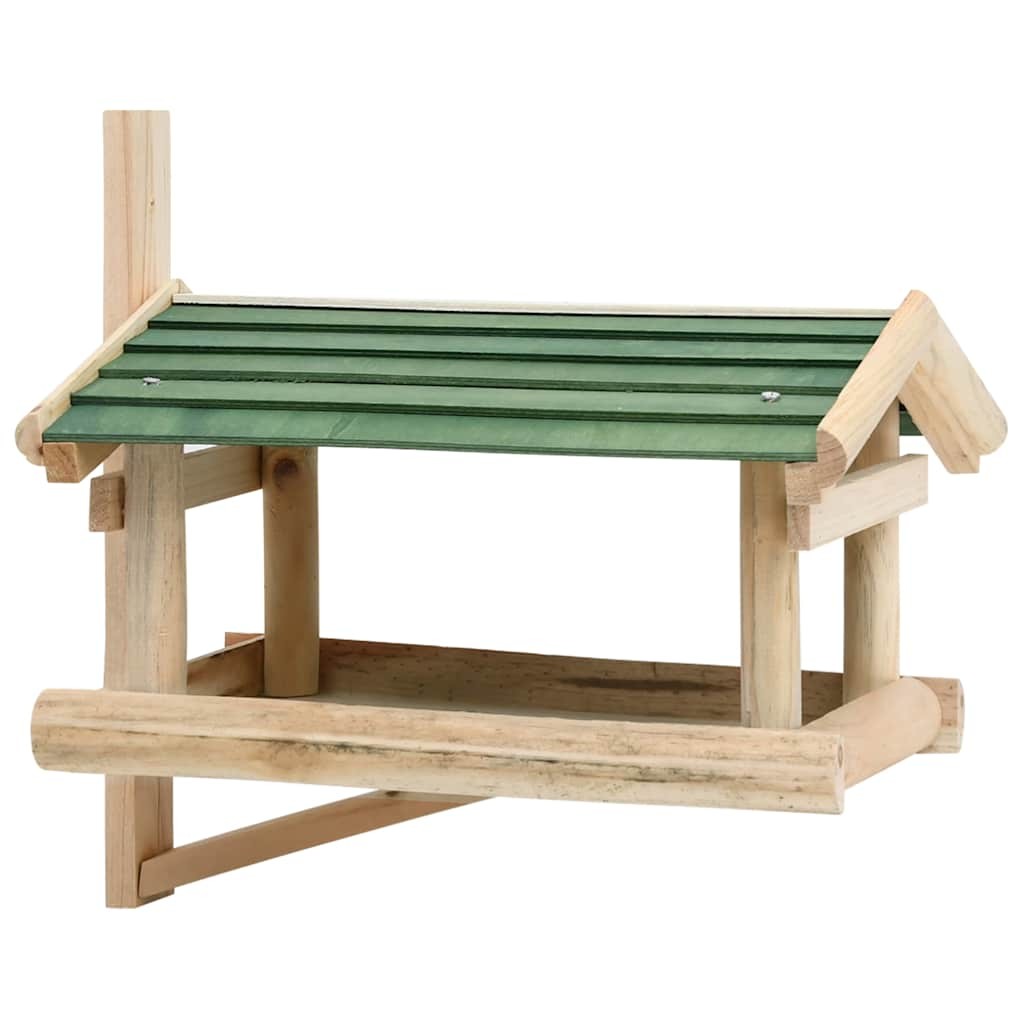 vidaXL Solid Wood Bird Feeder 35x29.5x21 cm Brown Weather Resistant