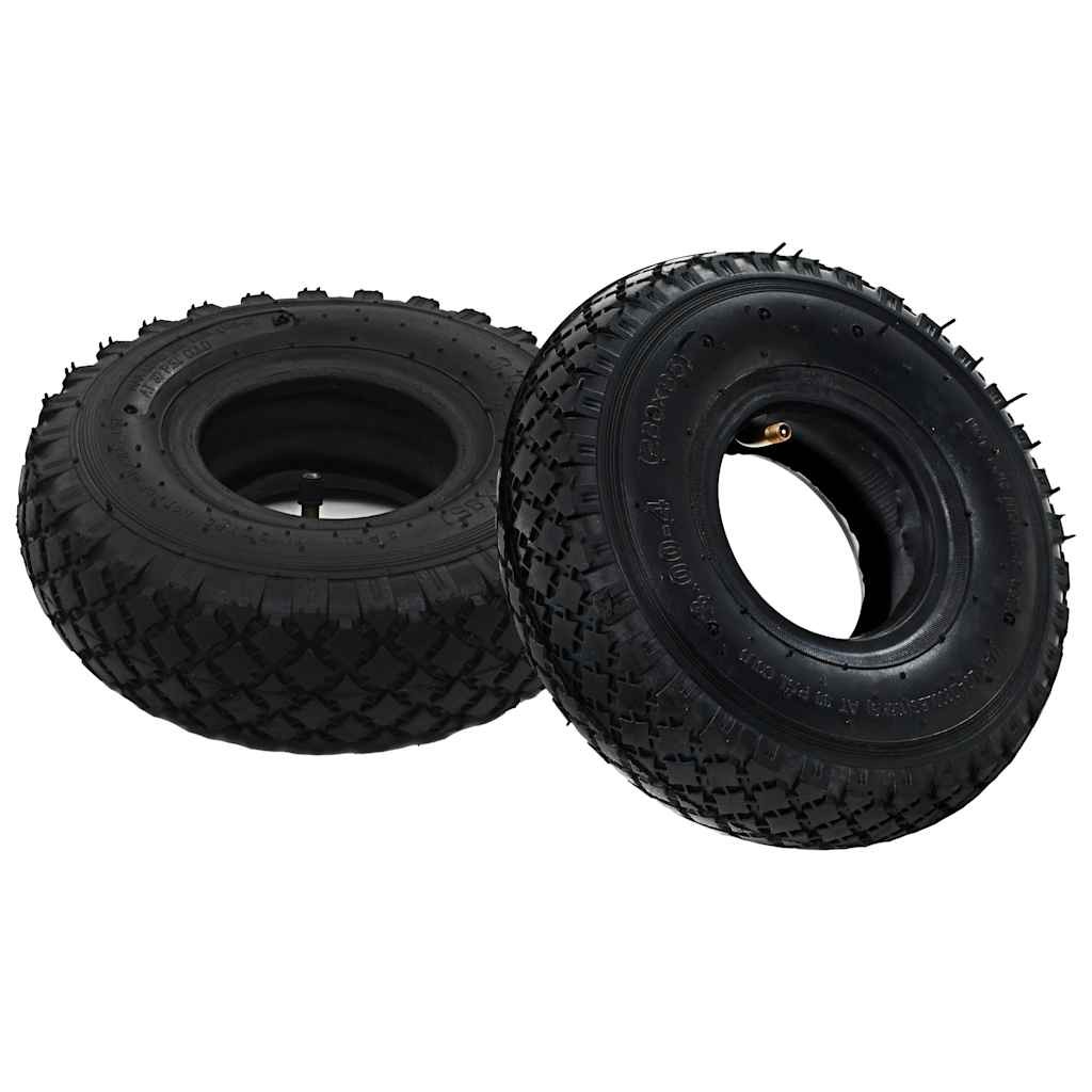vidaXL 2 Tyres 2 Inner Tubes 3.00-4 260x85 Sack Truck Wheel Rubber Cart 142981