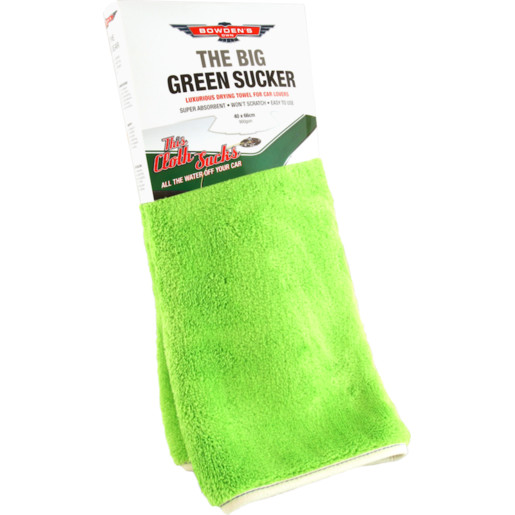 Bowden s Own The Big Green Sucker Plush Car Drying Towel CC06483