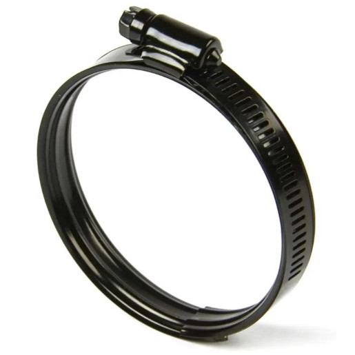 SAAS Hose Clamp Dual Bead Black Stainless Steel 76mm-SSDC76B