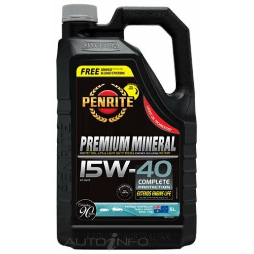 Penrite Premium Mineral 15W-40 Engine Motor Oil 5L PMO15005