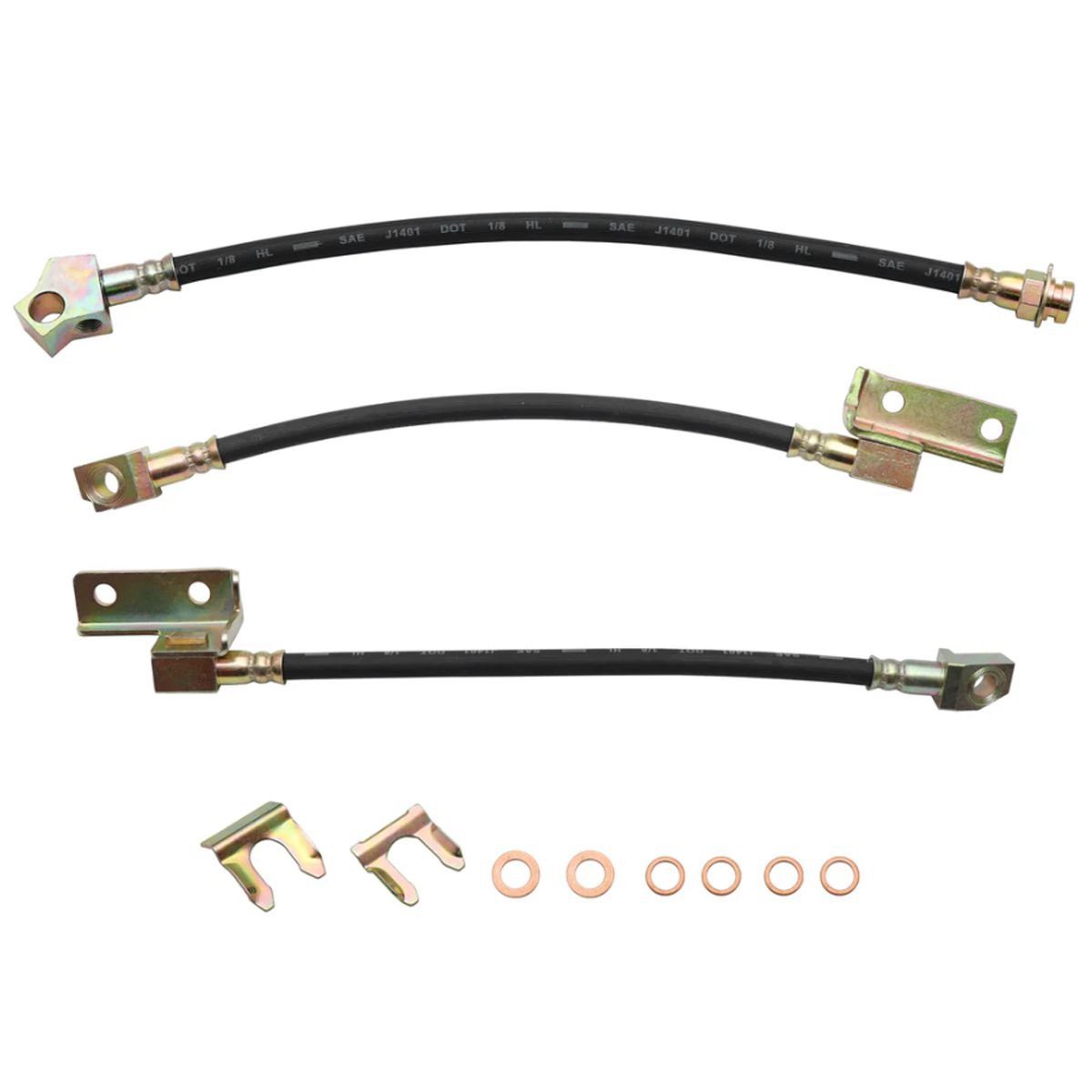 RSP Ford Rubber Brake Hose Kit for Front Disc L&R & Rear Diff XW-XA ZC-ZF - BHK2