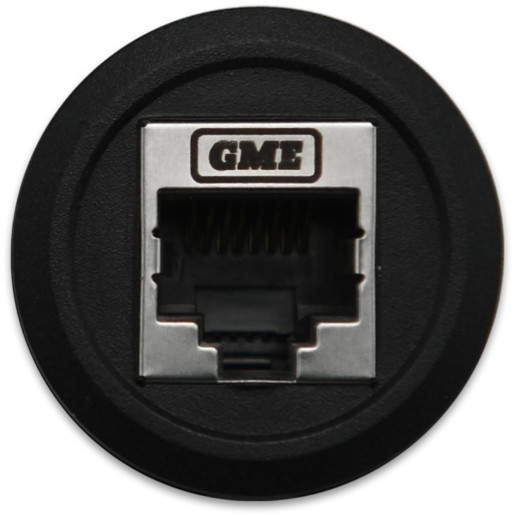 GME XRS-RJ45RND RJ45 Round Pass-Through Adaptor Universal UHF Black