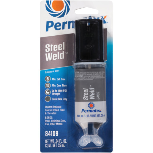 Permatex Steel Weld Metal Epoxy 25ml PX84109 84109 Multi-Component Epoxies