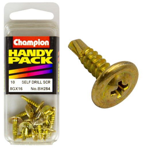 Champion Packs Handy Pack Self Drill Screw 8G x 18 x 16mm-BH284