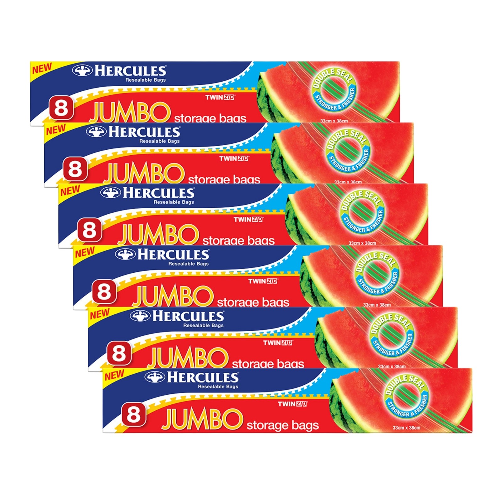 Hercules Jumbo Storage Bags 8pk x6 Food Storage Kitchen Organisation
