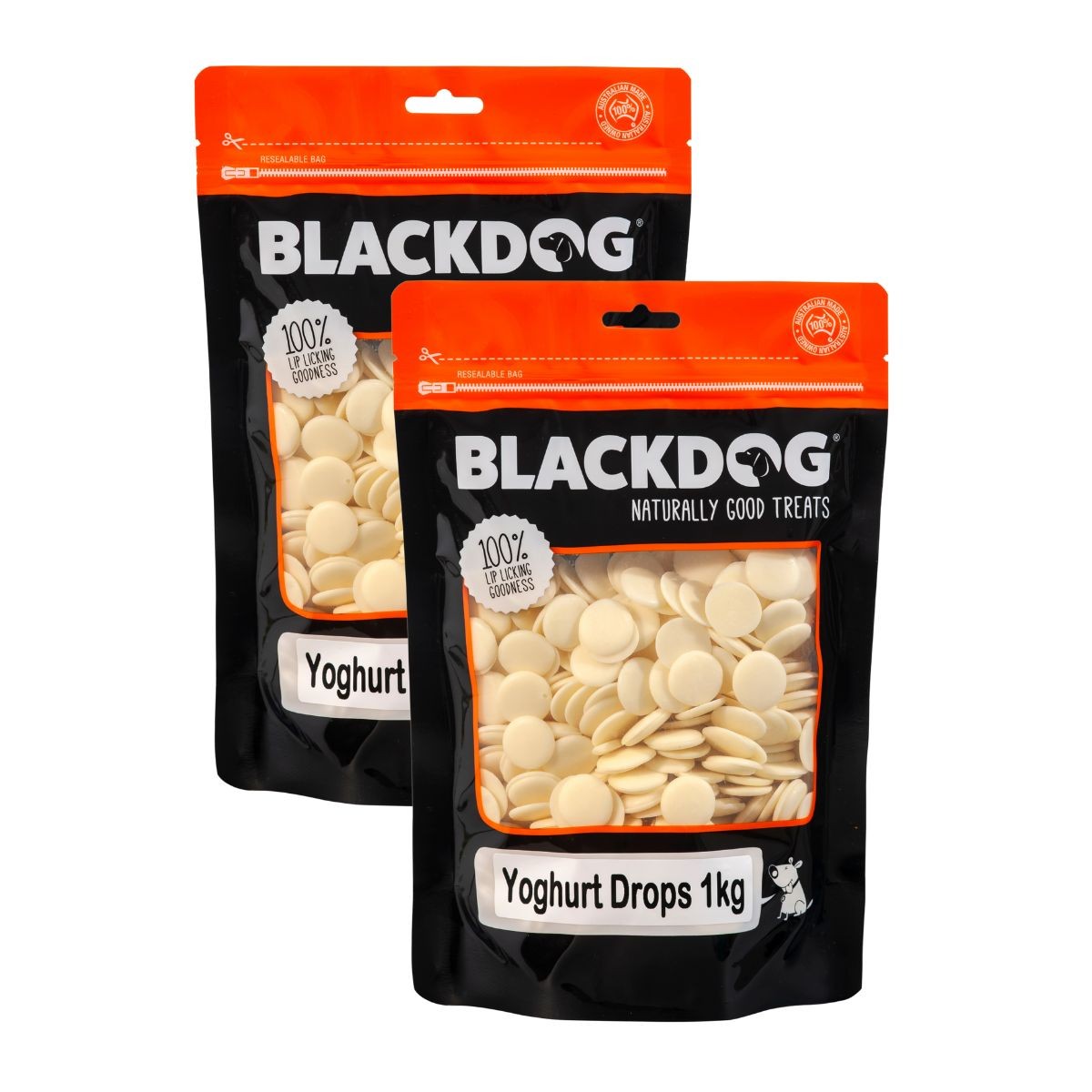 Blackdog Yoghurt Drops Dog Chews & Treats 1kg 2pk Dogs Pet Supplies