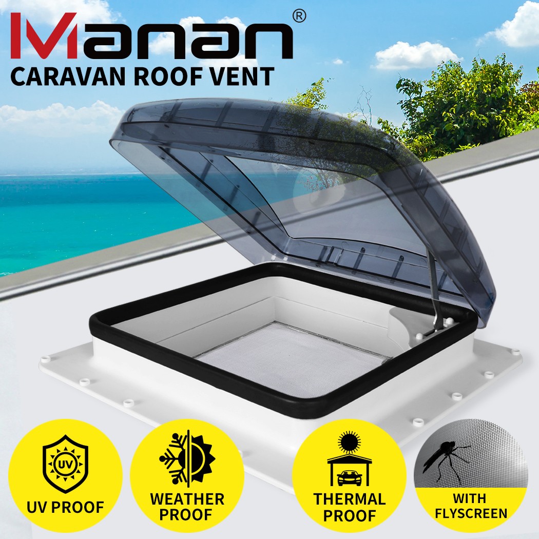 Manan Caravan Roof Vent 400x400mm Exhaust Hatch Skylight Motorhome Camper