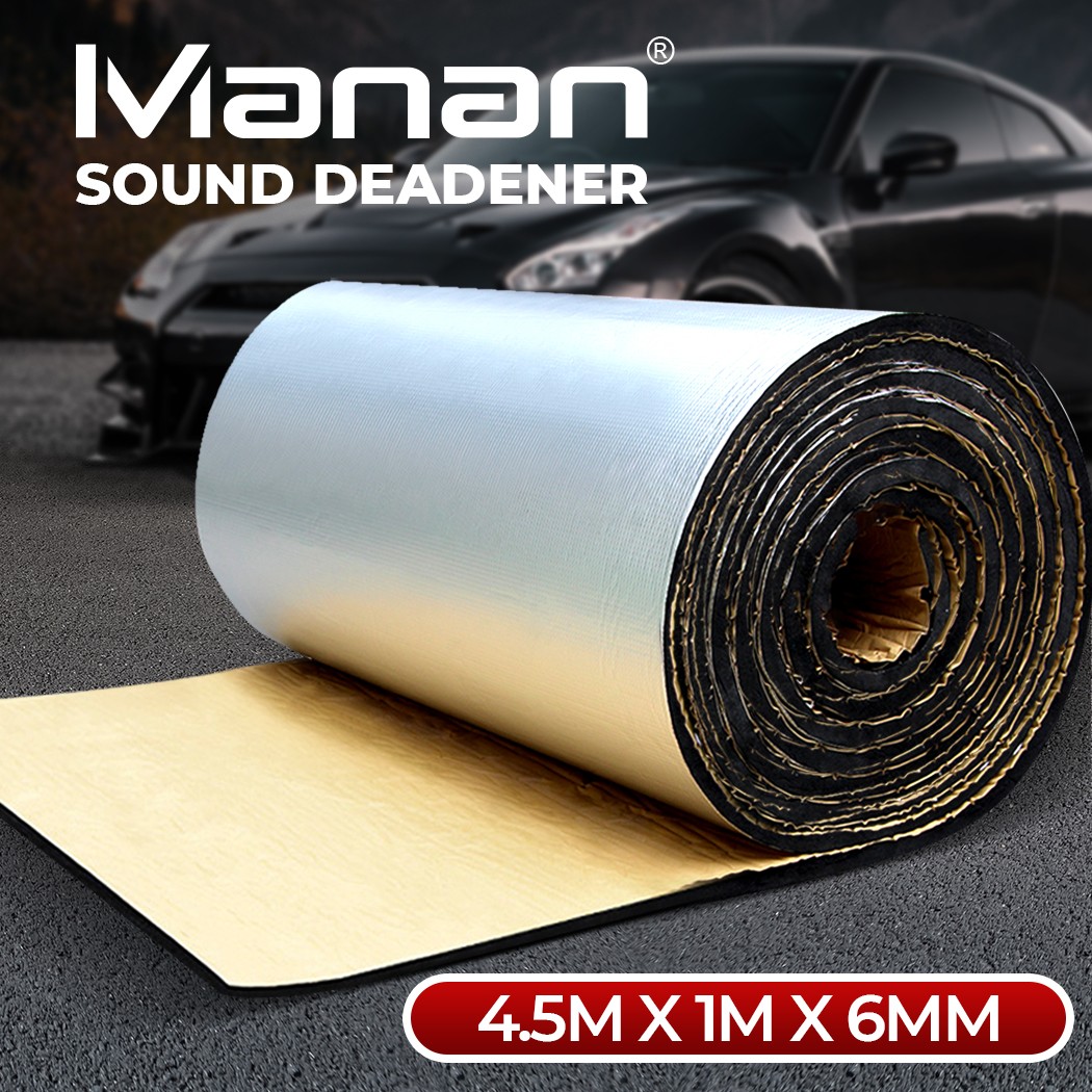 Manan Sound Deadener Foam Roll 6mm 450x100cm Car Heat Shield Insulation Mat
