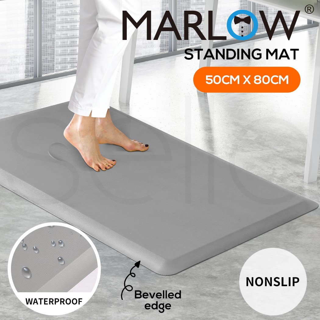 Marlow Anti Fatigue Mat Foam Grey 50x80 Standing Desk Kitchen Home Office