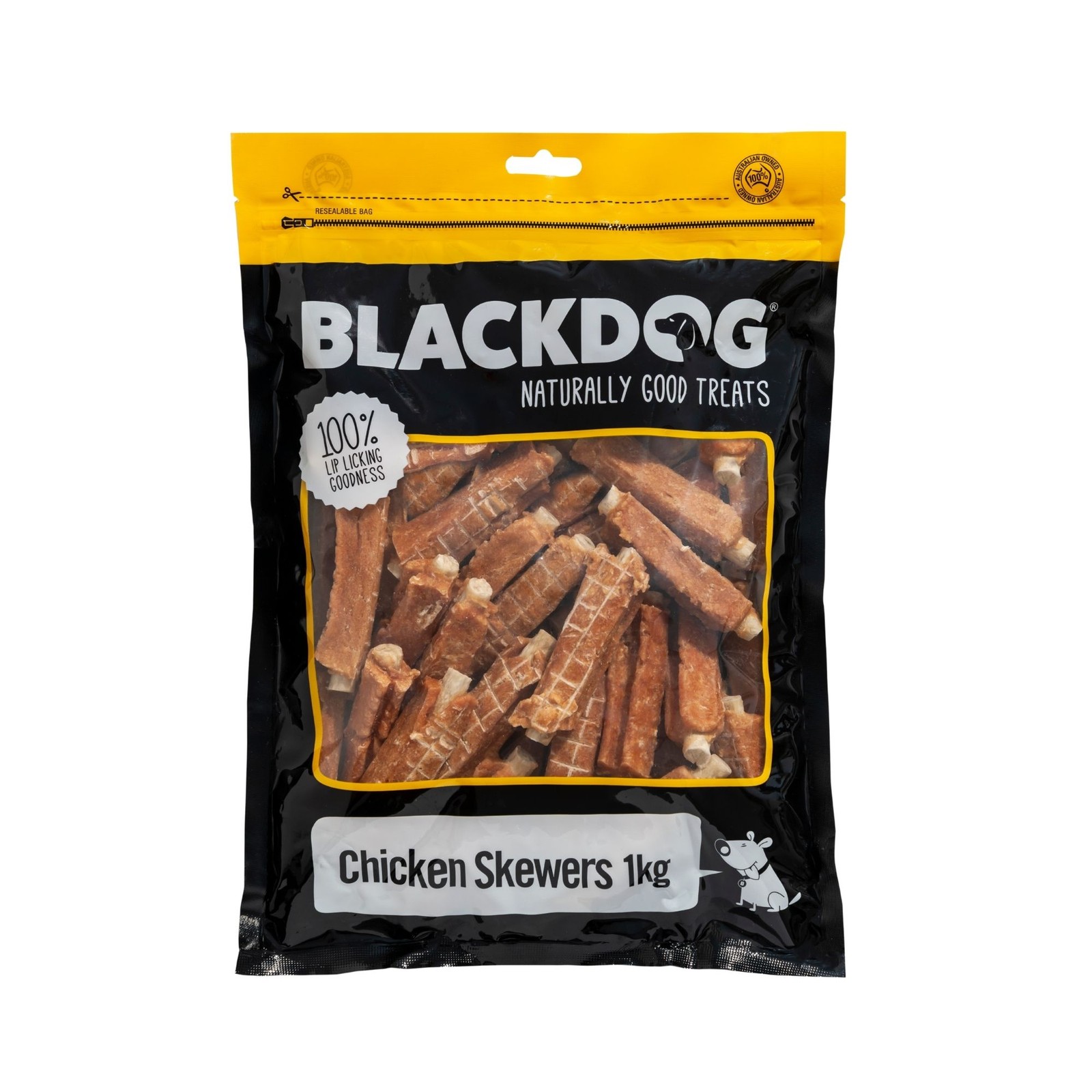 Blackdog Chicken Skewers 1kg Bulk Dog Treat Food