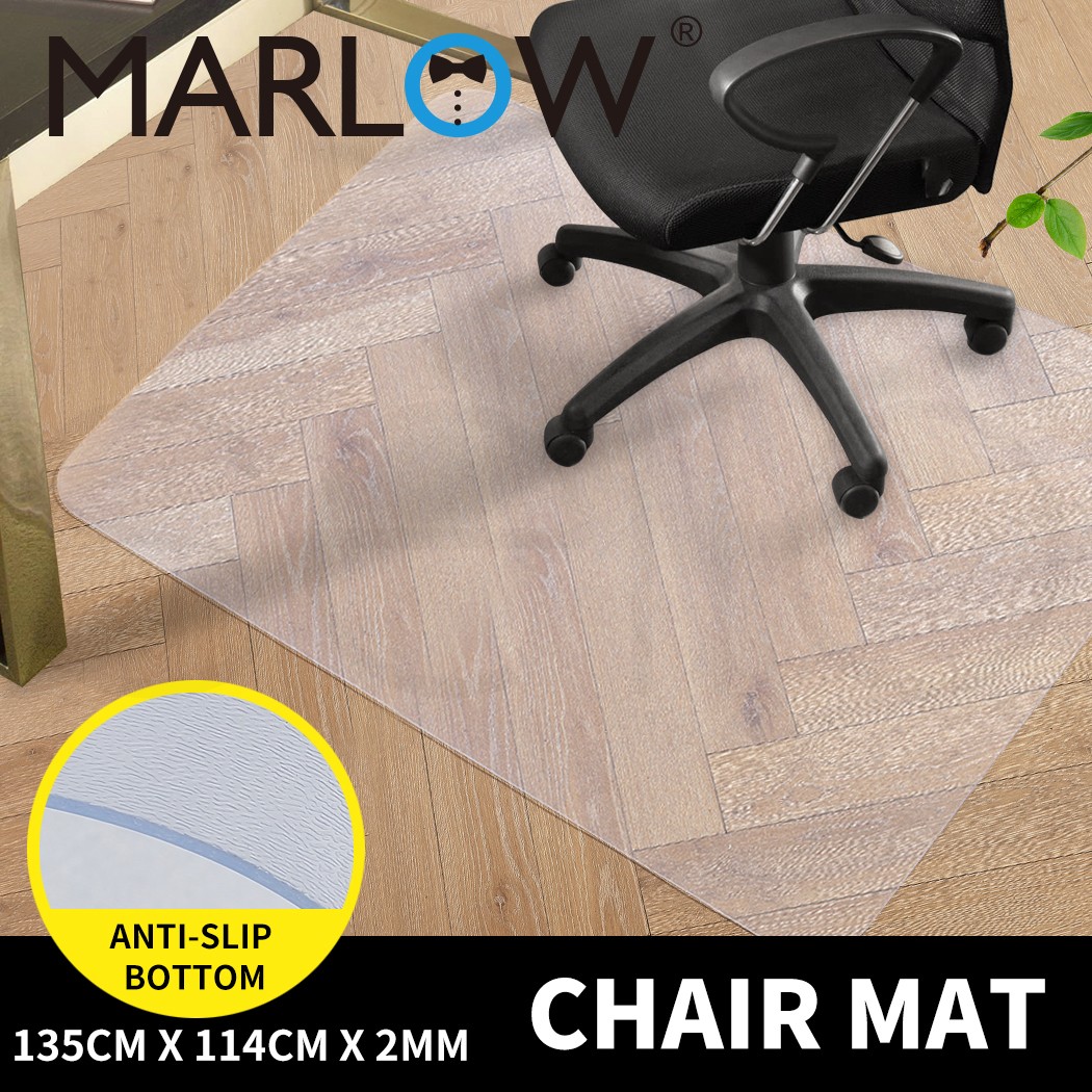 Marlow Chair Mat Office Floor Protectors Home Room Computer Work 135X114cm Clear