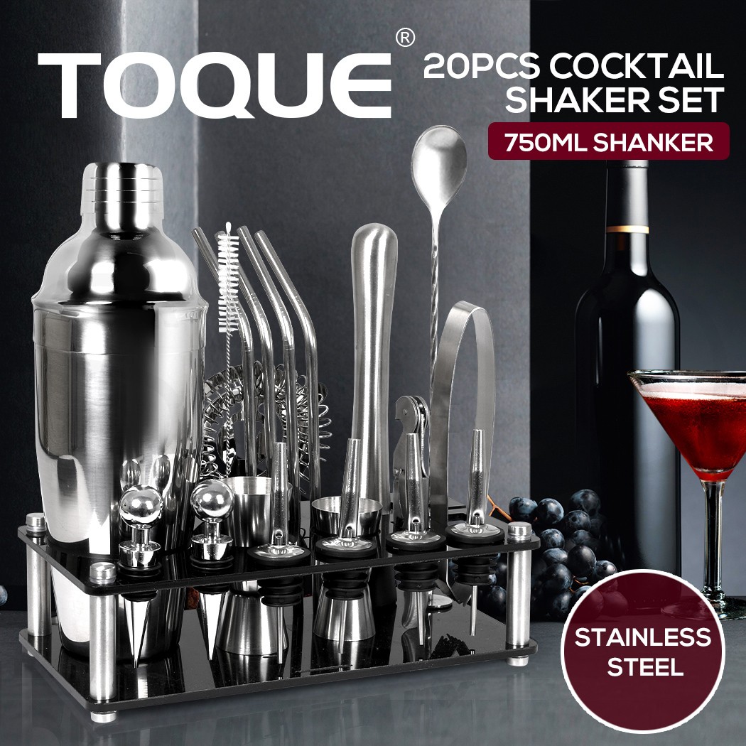 Williams-Sonoma 20Pcs Stainless-Steel Cocktail Shaker Bartender Kit Silver