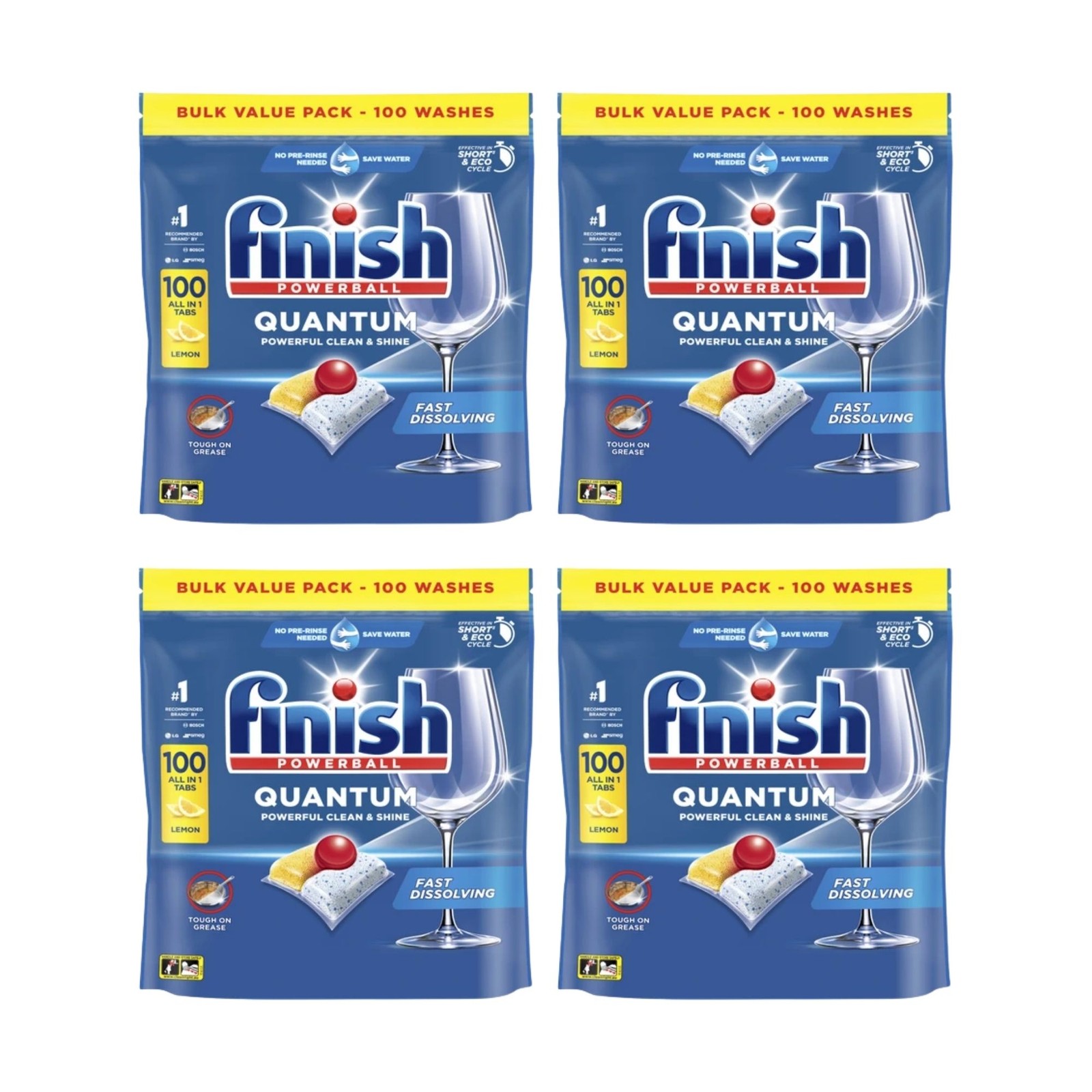 Finish Quantum Lemon 400 Dishwasher Tablets Cleaning Products Home Garden