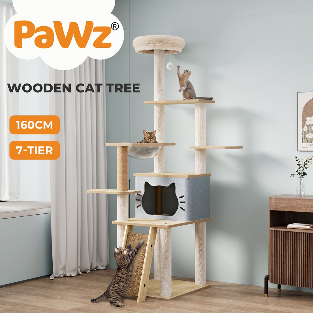 Pawz Cat Tree Tower Scratching Post Scratcher Condo House Bed Toy Furniture Cent