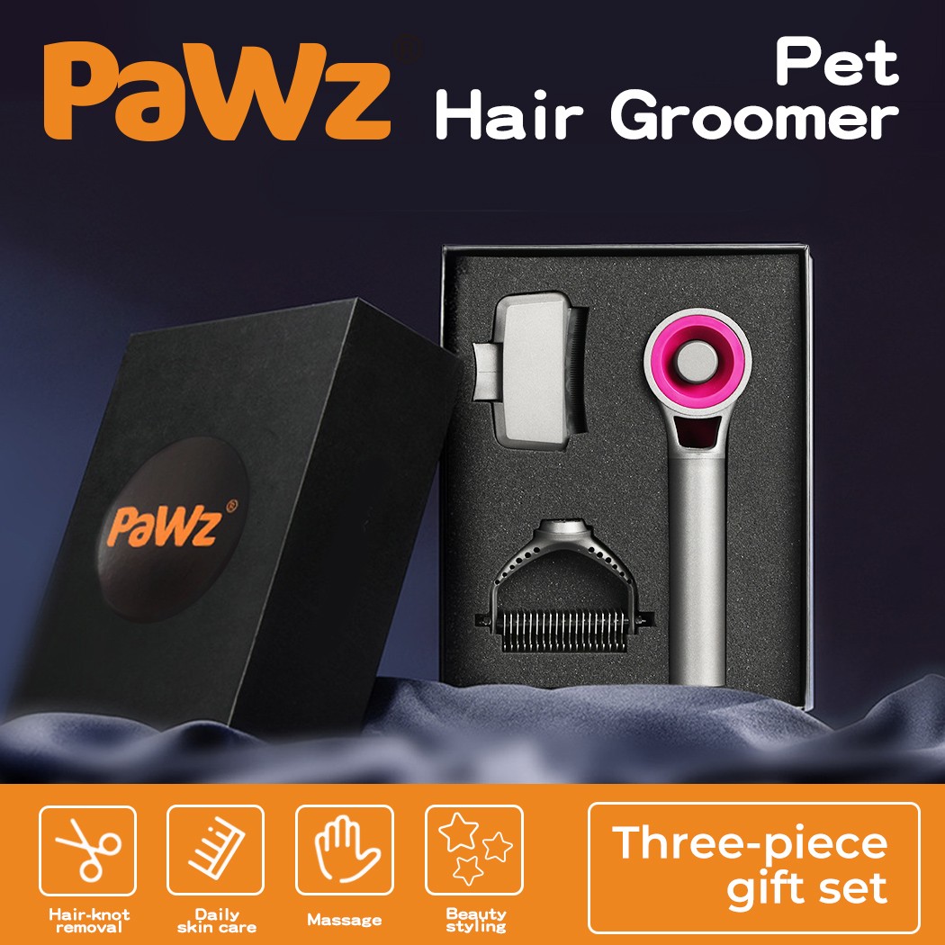 Pawz Pet Grooming Tools Set Dog Cat Hair Cleaning Brushes Comb 3 Removable