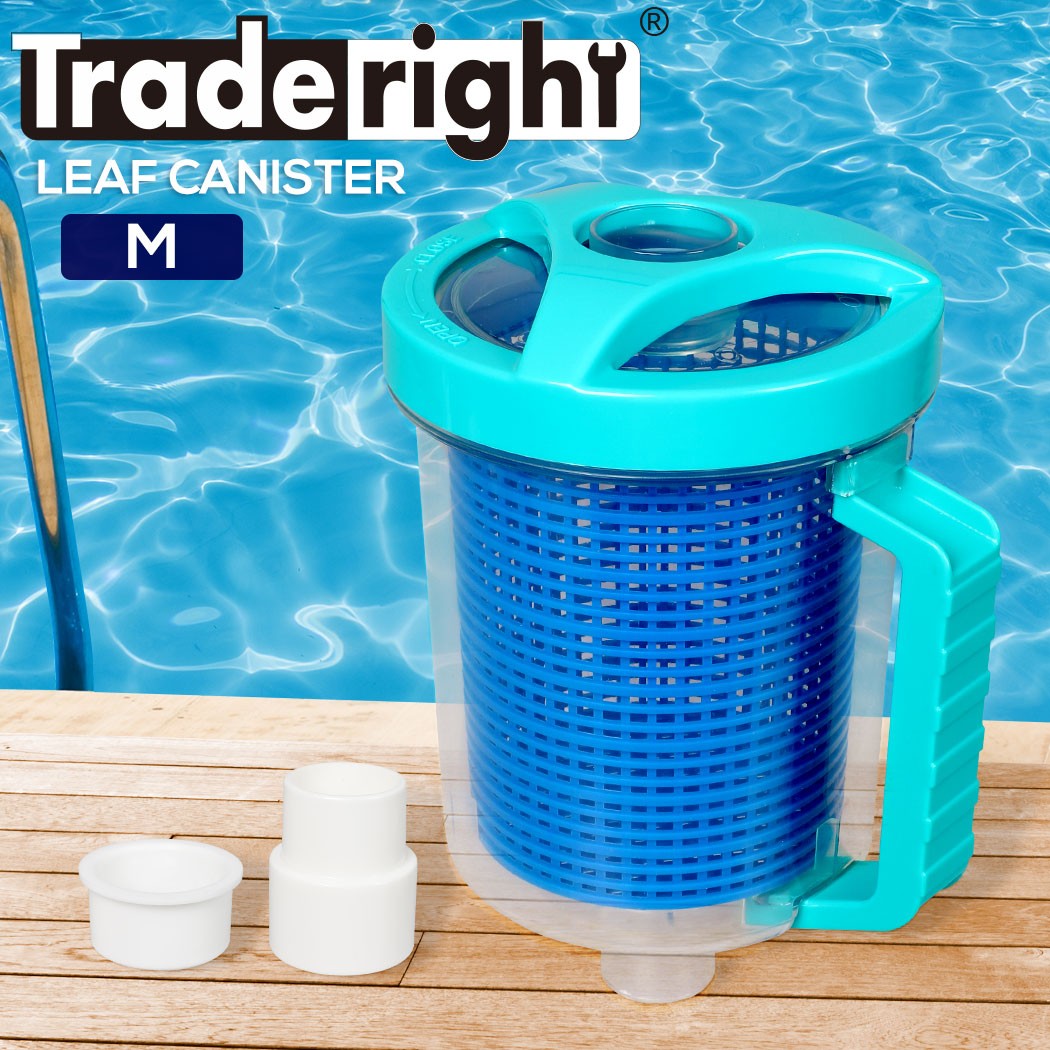 Traderight Pool Leaf Canister Suction Catcher Cleaner PVC Blue 25cm 16cm