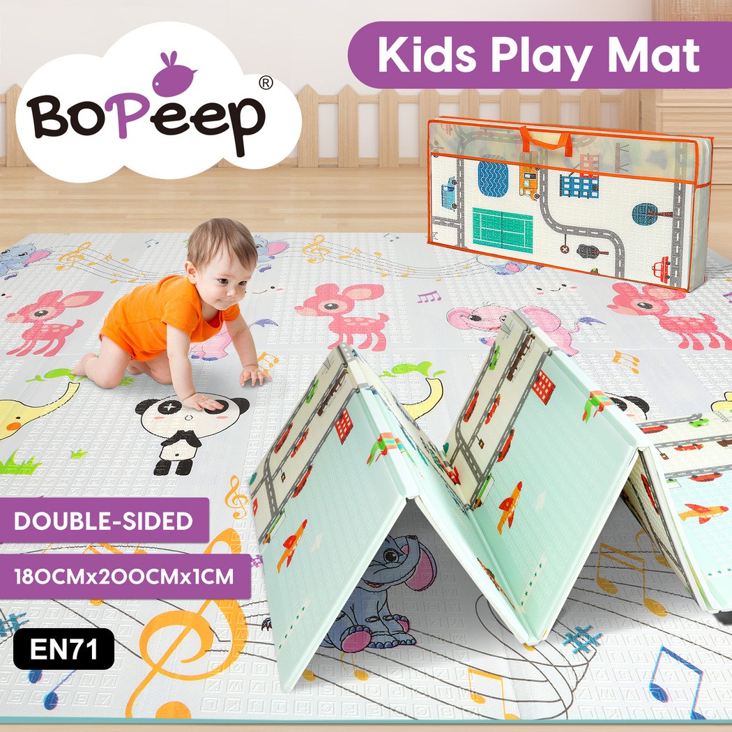Bopeep Baby Crawling Play Mat Foldable XPE Foam Non-slip Multi-Colour